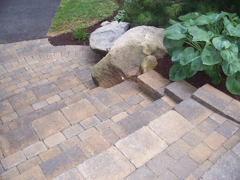 Stone wall and steps project