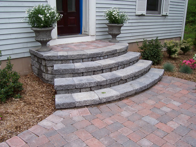 Stone wall and steps project