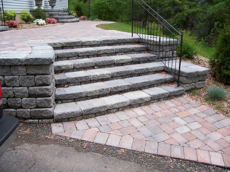 Stone wall and steps project