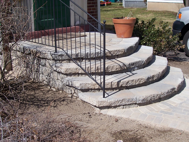 Stone wall and steps project