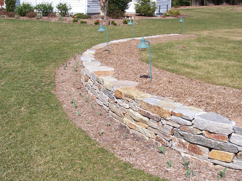 Stone wall and steps project